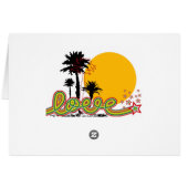 Love Loopy Script Tropical Palm Trees Silhouette (Achterkant Horizontaal)