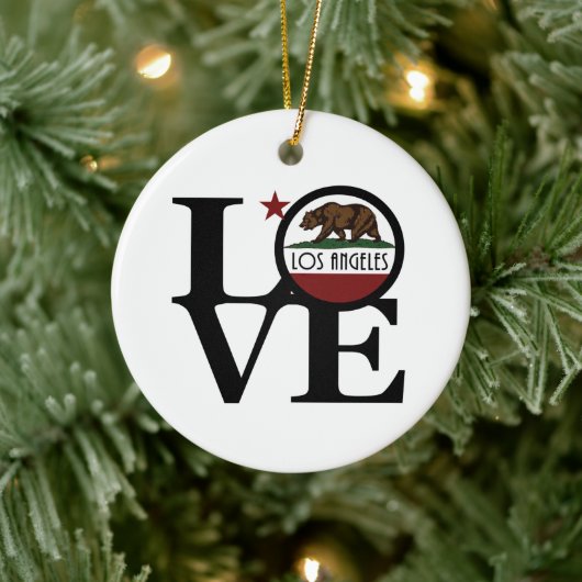 LOVE Los Angeles California Keramisch Ornament (Boom)