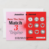 Love Lotto Scratch Off Save the Date Notice Kaart (Voorkant)