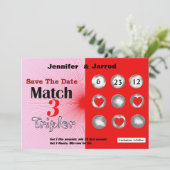 Love Lotto Scratch Off Save the Date Notice Kaart (Staand voorkant)