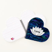 Love Lotus Flower Galaxy Heart Shape Notitieboek (Binnen)