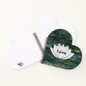 Love Lotus Flower Galaxy Heart Shape Notitieboek (Binnen)
