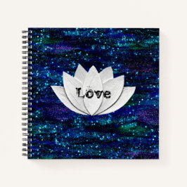 Love Lotus Flower Galaxy Notitieboek