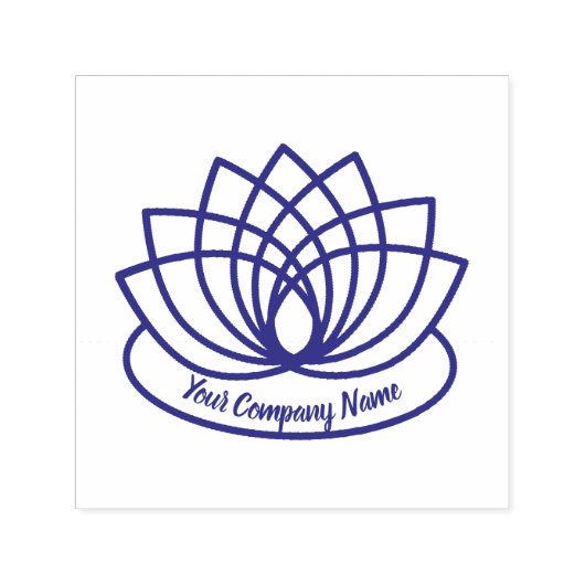 Love Lotus Flower Logo Zelfinktende Stempel (Design)