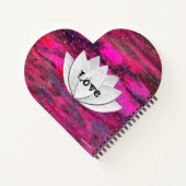 Love Lotus Flower Pink Galaxy Heart Shape-laptop Notitieboek (Achterkant)