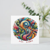 Love Louder Abstracte platte Kaart (Staand voorkant)