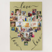 Love Love Heart Shaped Photo Collage Legpuzzel (Verticaal)