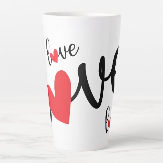 Love Love Hearts Latte Mok (Voorkant)