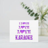 Love Love Karaoke Briefkaart (Staand voorkant)