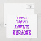 Love Love Karaoke Briefkaart (Voorkant / Achterkant)