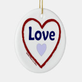 Love Love Keramisch Ornament (Rechts)