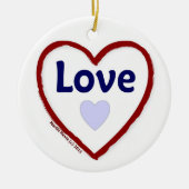 Love Love Keramisch Ornament (Voorkant)