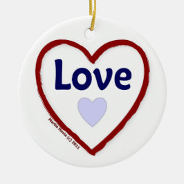 Love Love Keramisch Ornament