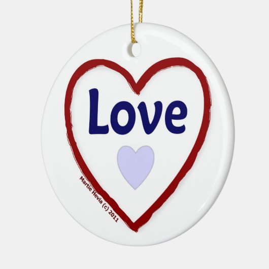 Love Love Keramisch Ornament (Links)