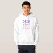 Love Love Love - Aftgender Pride Hoodie (Voorkant volledig)