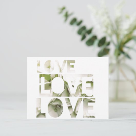 Love Love Love Briefkaart (Staand voorkant)