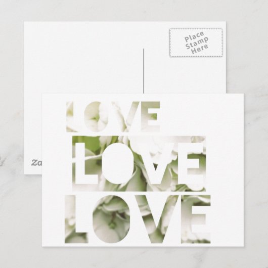 Love Love Love Briefkaart (Voorkant / Achterkant)