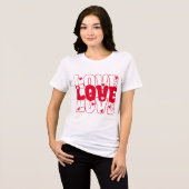 Love Love Love Groovy Typography T-shirt (Voorkant volledig)