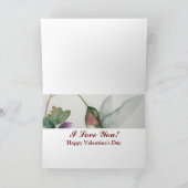 Love Love Love Hummingbird Valentijnsdag Kaart (Binnen)