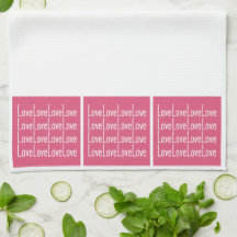 Love Love Love Love Keuken Handdoeken