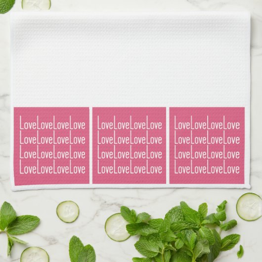 Love Love Love Love Keuken Handdoeken (Gevouwen)