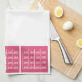 Love Love Love Love Keuken Handdoeken (Quarter Fold)