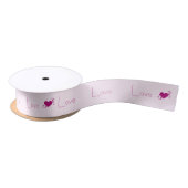 Love Love Love Love Ribbon Satijnen Lint (Spoel)