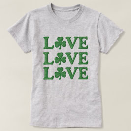 Love Love Love Shamrocks St Patrick's Day beroemd T-shirt