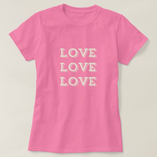 Love Love Love T-shirt (Design voorkant)