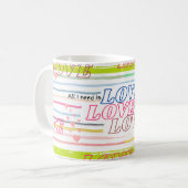 Love Love Love thema mok is alles wat je nodig heb (Voorkant links)