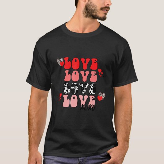 Love Love Love Xoxo Happy Valentine Day Cos T-shirt (Voorkant)