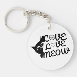 Love Love Meow Schattige Kattenliefhebber Sleutelh Sleutelhanger