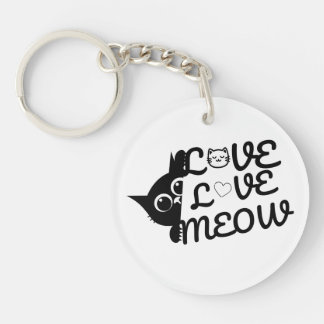 Love Love Meow Schattige Kattenliefhebber Sleutelh Sleutelhanger