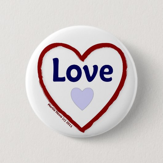 Love Love Ronde Button 5,7 Cm (Voorkant)