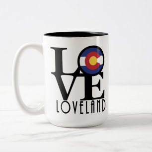 LOVE Loveland Colorado 15o Tweekleurige Koffiemok