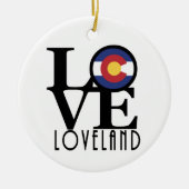 LOVE Loveland Colorado Keramisch Ornament (Voorkant)