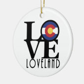 LOVE Loveland Colorado Keramisch Ornament (Links)