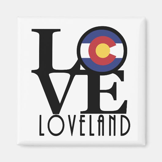 LOVE Loveland Colorado Magneet (Voorkant)