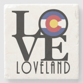 LOVE Loveland Colorado Stenen Onderzetter