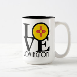 LOVE Lovington New Mexico 15oz Tweekleurige Koffiemok