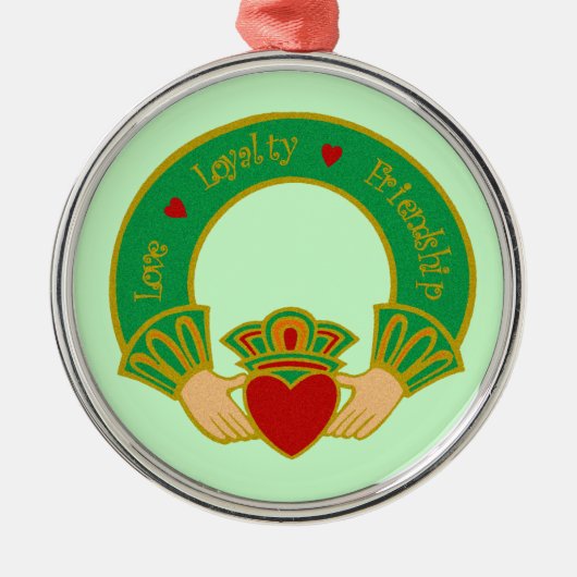 Love Loyalty Friendship Irish Valentijn Metalen Ornament (Voorkant)
