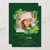 Love Luck and Laughter St. Patrick's Day Kaart (Voorkant / Achterkant)