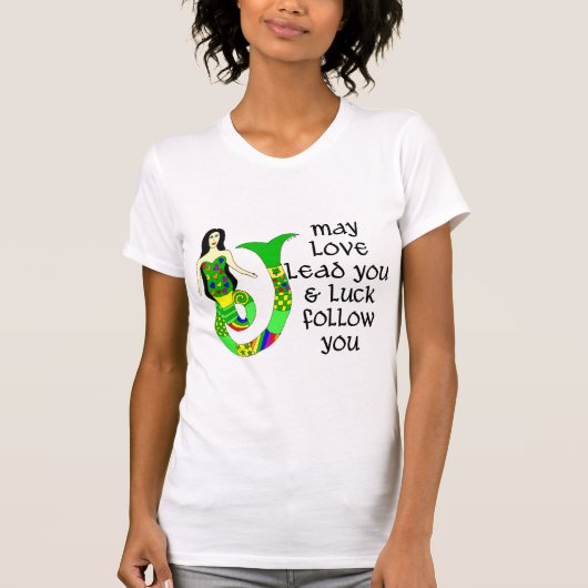 Love & Luck Irish Mermaid T-shirt (Voorkant)