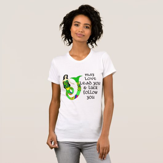 Love & Luck Irish Mermaid T-shirt (Voorkant volledig)