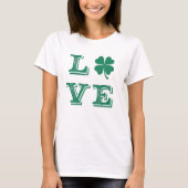 Love Lucky Clover  Schattige Irish Shamrock T-shirt (Voorkant)