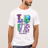 LOVE Lunch Lady Bunny Easter Cute Happy Rabbit Egg T-shirt (Voorkant)