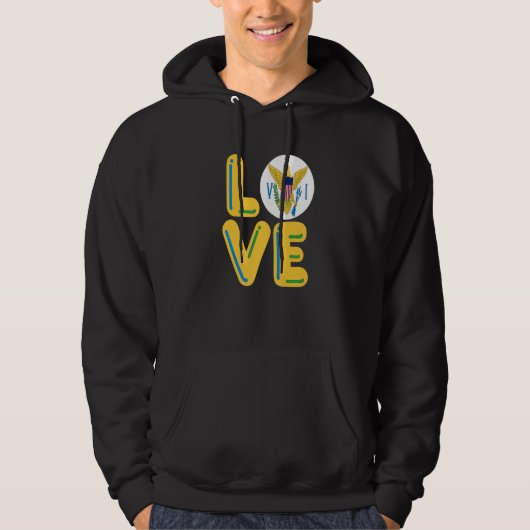 LOVE  Maagdeneilanden Hoodie (Voorkant)