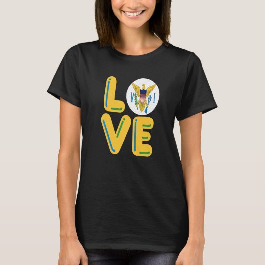 LOVE Maagdeneilanden T-shirt (Voorkant)