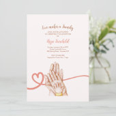 Love maakt een Family Adoption Shower Uitnodiging (Staand voorkant)