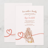 Love maakt een Family Adoption Shower Uitnodiging (Voorkant / Achterkant)